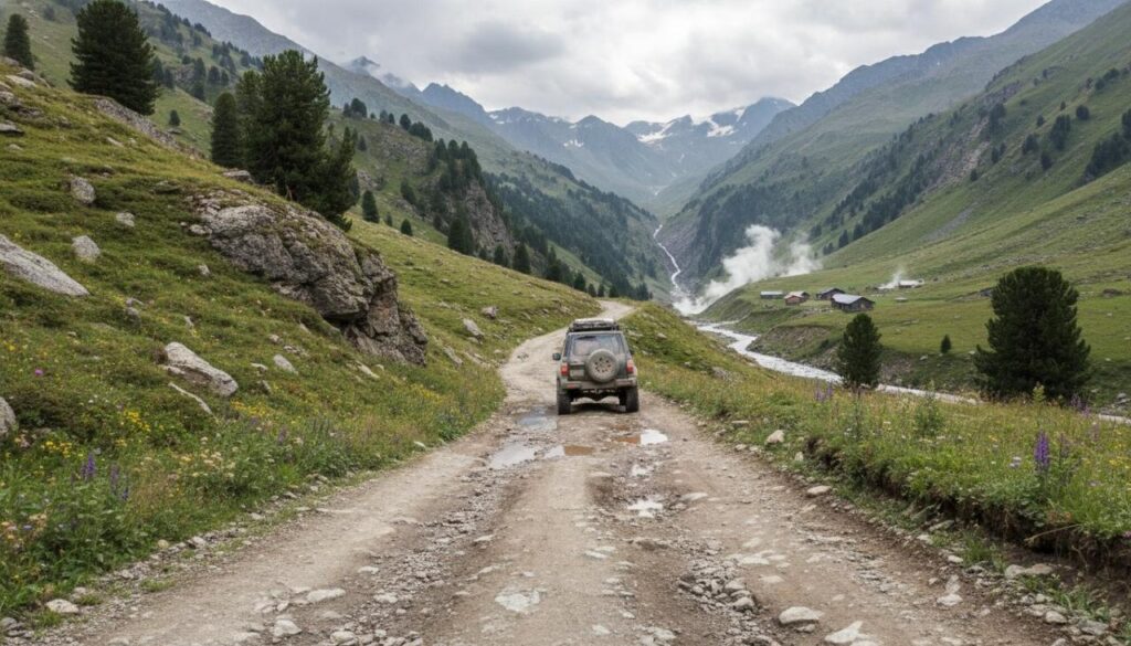 Горная дорога Кавказа